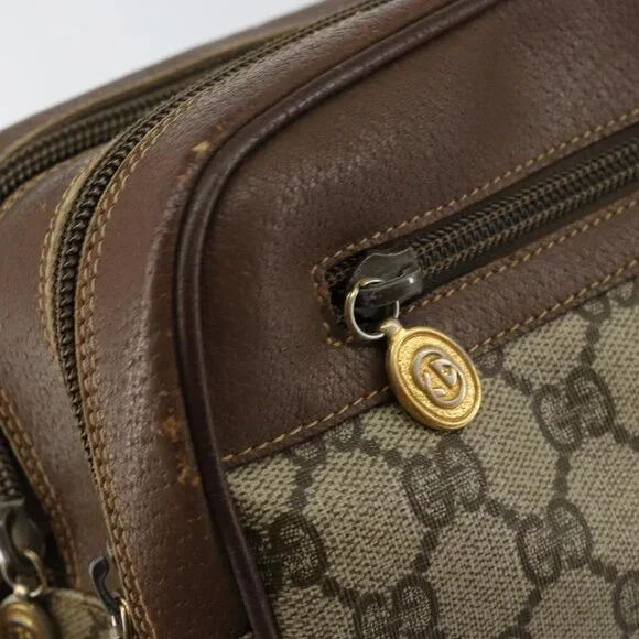 GUCCI GG Supreme Clutch Bag PVC Leather Beige Gold 014 58 6086 Auth bs31128 - Picture 10 of 16